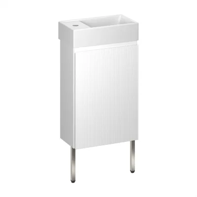 Комплект подвесной тумбы с раковиной и ножками для ванной и туалета Wellsee WC Area в наборе 3 в 1 221801004