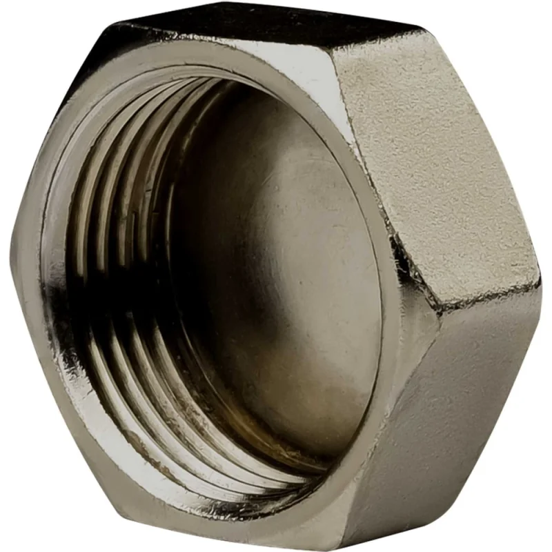 Заглушка ДМЗ DN15 (1/2") ВР латунь никель (упаковка 5 шт) ДМЗ.004.15Н5