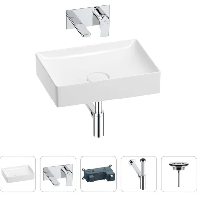 Раковина для ванной Wellsee Pure BY в наборе 4в1 201002611