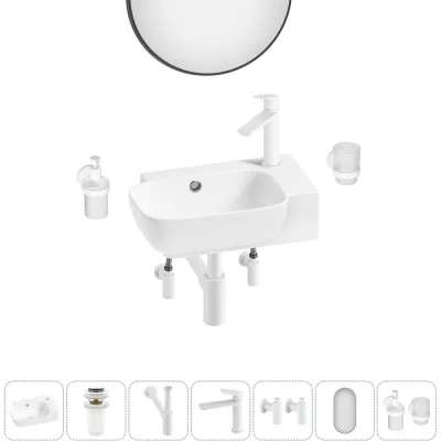 Комплект Wellsee 7 в 1 Lavinia Boho Bathroom Sink накладная/подвесная раковина 40x24 см 20219772R
