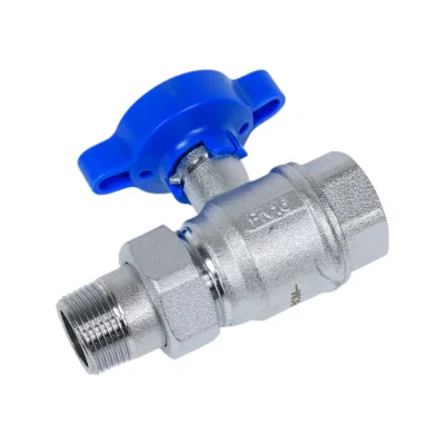 Шаровой кран FARс американкой, хром, 3/4", синяя ручка FS 3052 34B