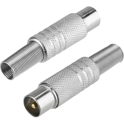 Антенный разъем, штекер ТВ с пружиной, RG-6 REXANT 06-0016-A