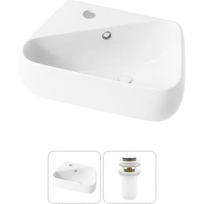 Комплект Wellsee 2 в 1 Lavinia Boho Bathroom Sink накладная/подвесная раковина 44x27 см 20216584R