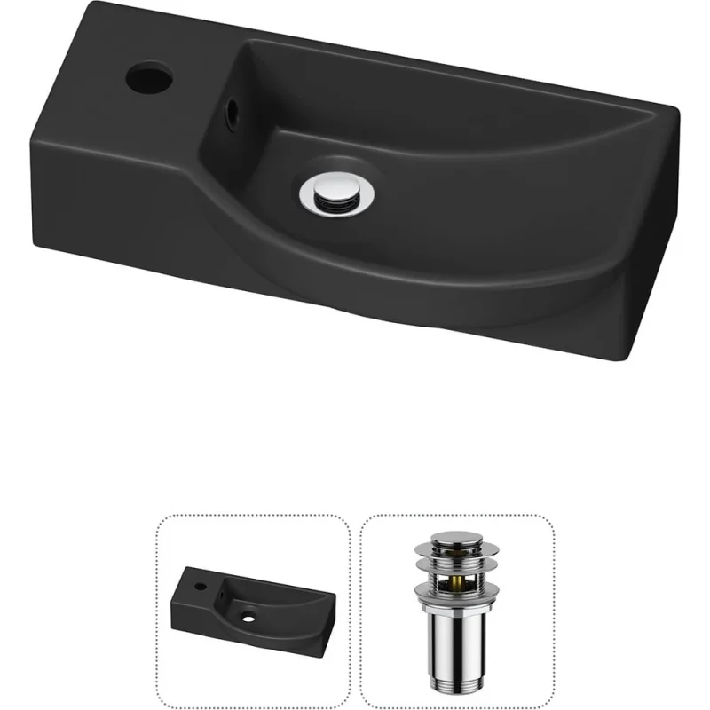 Комплект Wellsee 2 в 1 Lavinia Boho Bathroom Sink накладная/подвесная раковина 45x24 см 20216093R