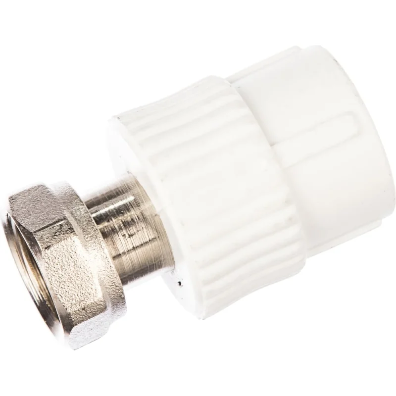 Муфта с накидной гайкой PRO AQUA PP-R белая d-20 мм 1/2" PA29008b