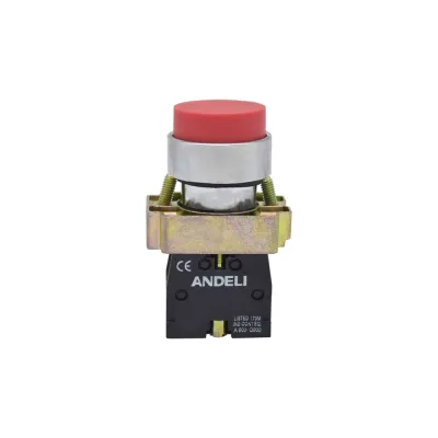 Кнопка ANDELI XB2-BL42 без подсветки, красный, 1НЗ ADL10-039