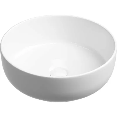 Раковина накладная круглая Ceramicanova Taycan диаметр 375 мм, высота 140 мм, белая CN12003
