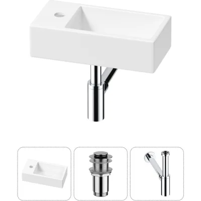Комплект Wellsee 3 в 1 Lavinia Boho Bathroom Sink накладная/подвесная раковина 40x20 см 20215997R