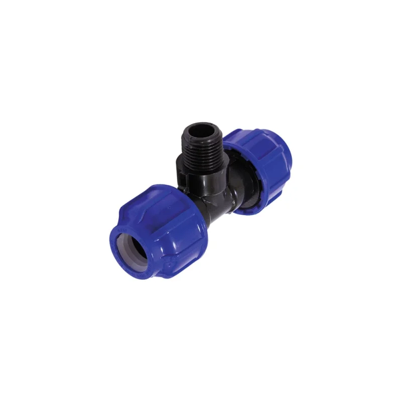 Компрессионный тройник наружная резьба TEBO ПНД 50x1.1/2" T-ПНД.Тр.5.50-112.CN