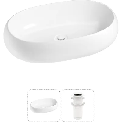 Комплект Lavinia Boho 2 в 1 Bathroom Sink накладная раковина 56x33 см 3331109 20215082R