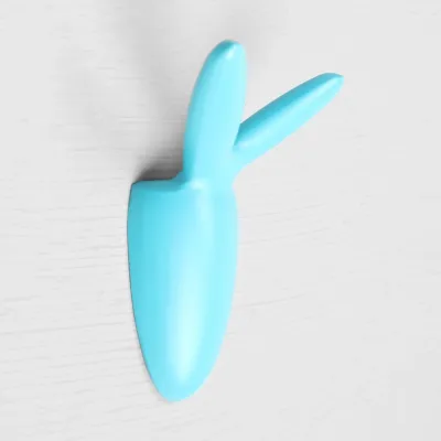 Мебельный крючок CAPPIO RABBIT, двухрожковый, цвет голубой 9608742