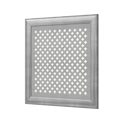 Декоративный экран для радиаторов и батарей Cosca Decor Модерн 600x600 мм, дуб серый, готика, с рамкой СПБ072550