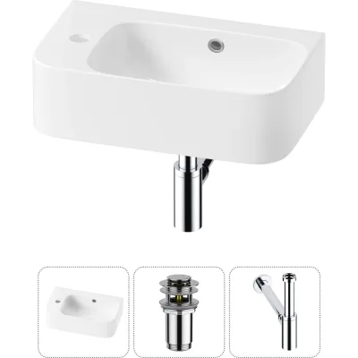 Комплект 3 в 1 Wellsee Bathroom Sink накладная/подвесная раковина 45x27 см, состоит 20216473R