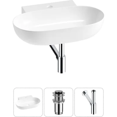 Комплект Wellsee 3 в 1 Lavinia Boho Bathroom Sink накладная/подвесная раковина 58x40 см 20215131R