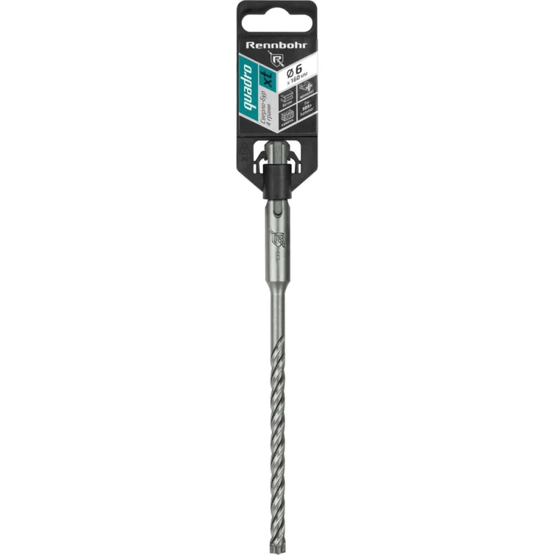Бур RENNBOHR SDS+ Quadro XT 4 грани (монолит) 6х160 мм 520616