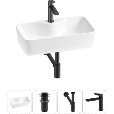 Комплект Wellsee 4 в 1 Lavinia Boho Bathroom Sink накладная раковина 54x30 см 20215280R