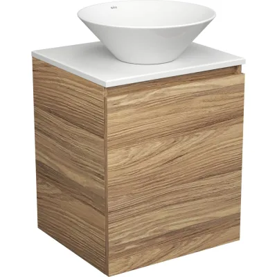 Тумба Bauedge Bau Dream Blackwood 50 с дверцей, раковина BAU Dream D43 SD3064