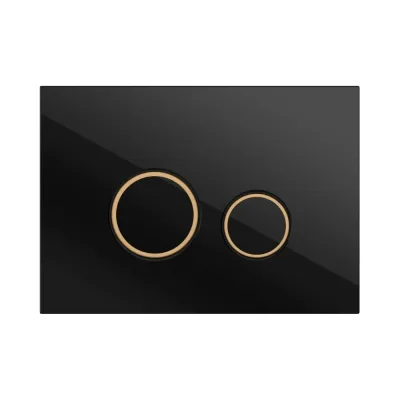 Кнопка Cersanit TWINS для LINK PRO/VECTOR/LINK/HI-TEC пластик, черный матовый с рамкой 63534