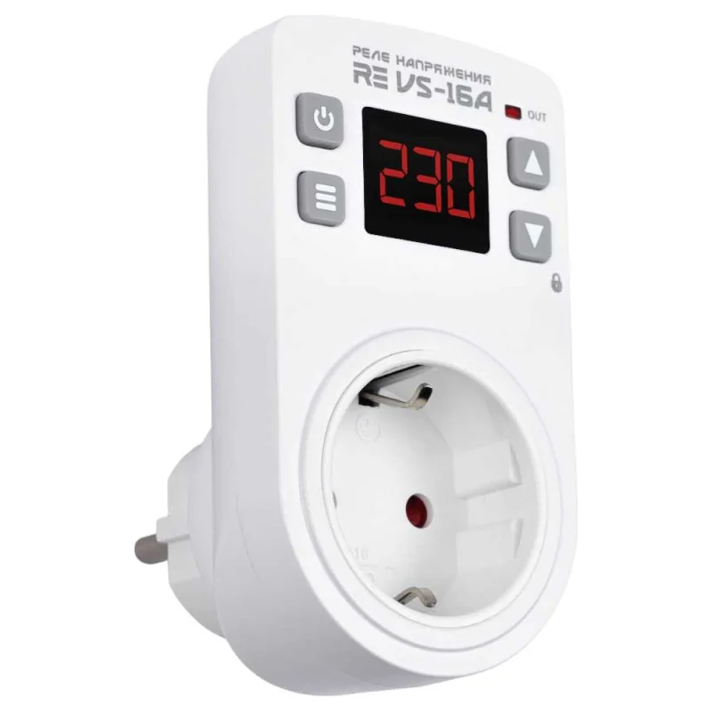Реле напряжения розеточное ROSTOKELECTRO RE VS-16A 46-381