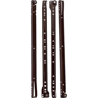 Роликовые направляющие Локри 450 мм, коричневые, 2 шт. EDS003-L450 MM BROWN