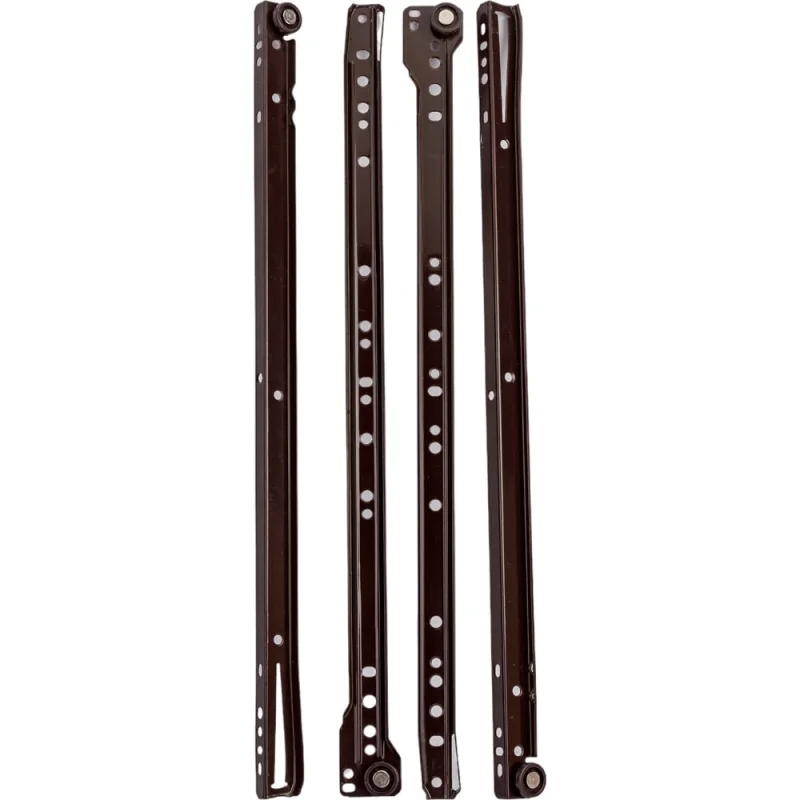 Роликовые направляющие Локри 450 мм, коричневые, 2 шт. EDS003-L450 MM BROWN