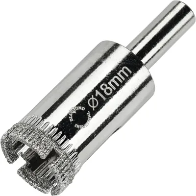 Коронка алмазная по керамике, плитке и стеклу 18 мм Diamond Industrial DIDCBC018
