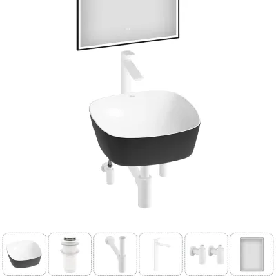 Набор Wellsee 6 в 1 Ground Breaking накладная раковина 40x40 см 337 20218595R