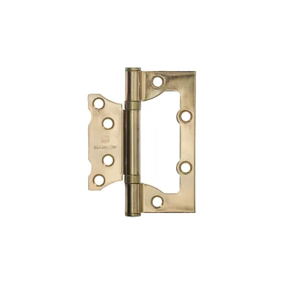 Петля дверная без врезки Marlok 100x75x2,0 PB, золото, 2 шт 013515