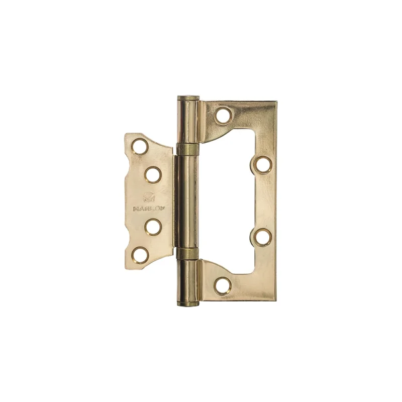 Петля дверная без врезки Marlok 100x75x2,0 PB, золото, 2 шт 013515