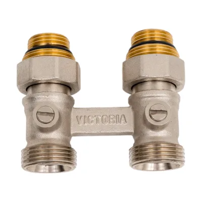 Узел прямой конусный Victoria с шаровыми кранами 3/4 (с переходниками 3/4-1/2) 60-303