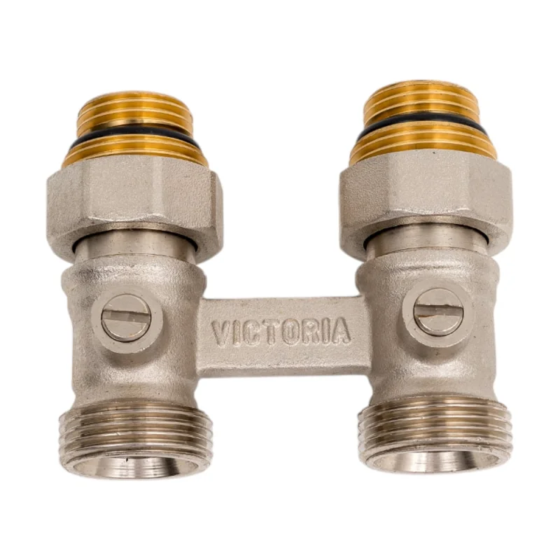 Узел прямой конусный Victoria с шаровыми кранами 3/4 (с переходниками 3/4-1/2) 60-303