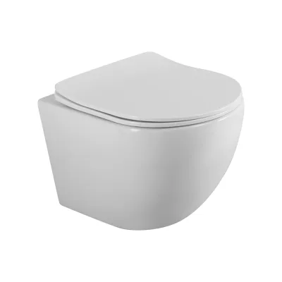 Унитаз подвесной безободковый с сиденьем BelBagno UNO 2.0 BB7306CHR/SC