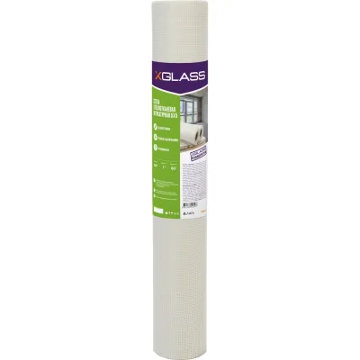 Сетка стеклотканевая штукатурная X-Glass Pro 50 5x5 мм, 1x50 м, 60 гр/кв.м 280032