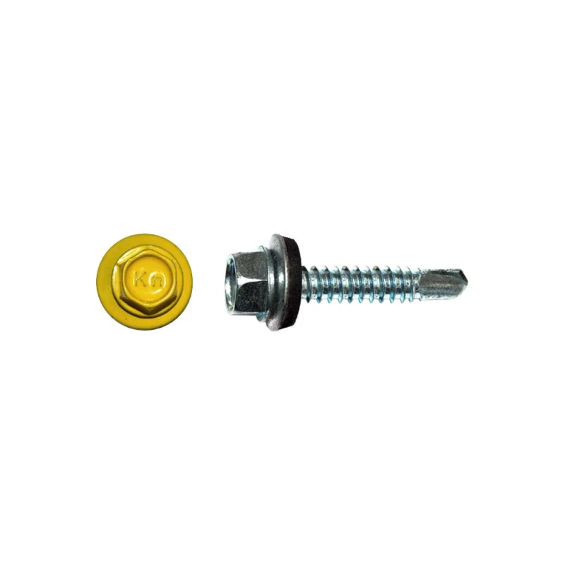 Кровельный саморез КРЕП-КОМП 5,5x19, RAL1018, жёлтый, 250 шт. ск55191018кф