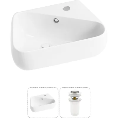 Комплект Wellsee 2 в 1 Lavinia Boho Bathroom Sink накладная/подвесная раковина 44x27 см 20216612R