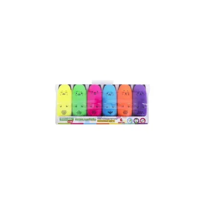Набор текстовыделителей BRAUBERG Kids Cute Cats Neon мини 6 цветов, линия 1-5 мм 152435