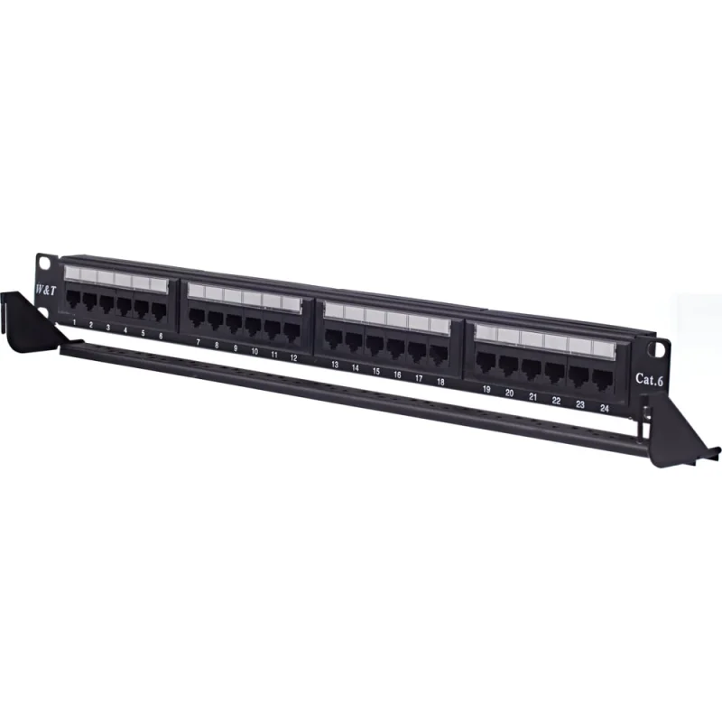 Патч-панель W&T 19 дюймов, 24 порта RJ-45 WT-2178C-KR-CAT.6