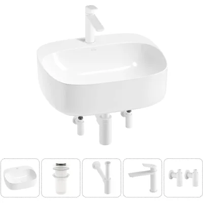 Набор Wellsee 5 в 1 Ideal накладная раковина 50x42 см 20214110R