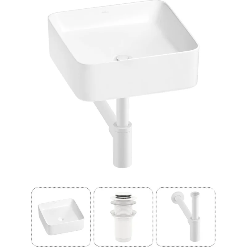 Набор Wellsee 3 в 1 Mint накладная раковина 37x37 см 20212456R