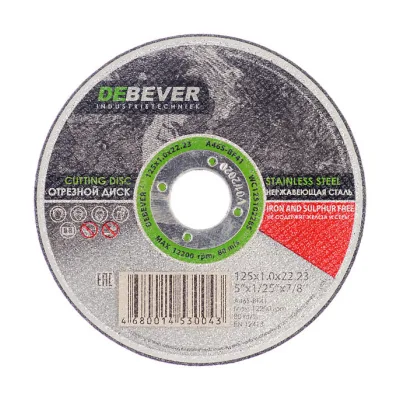 Круг отрезной по нержавеющей стали Debever 125х22,2х1 мм (WC12510228S/30043)
