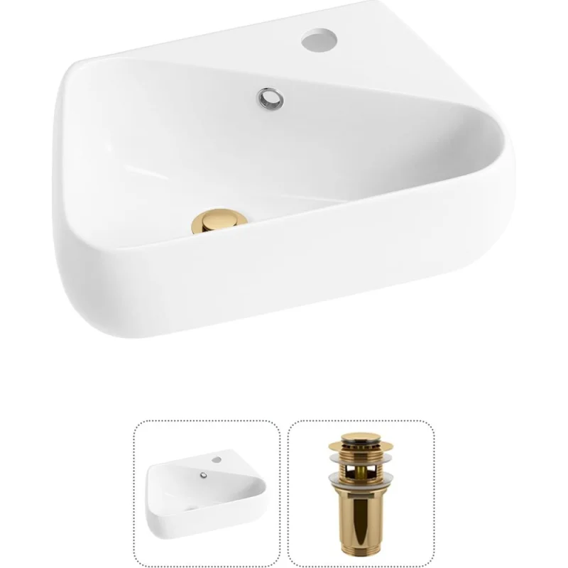 Комплект Wellsee 2 в 1 Lavinia Boho Bathroom Sink накладная/подвесная раковина 44x27 см 20216611R