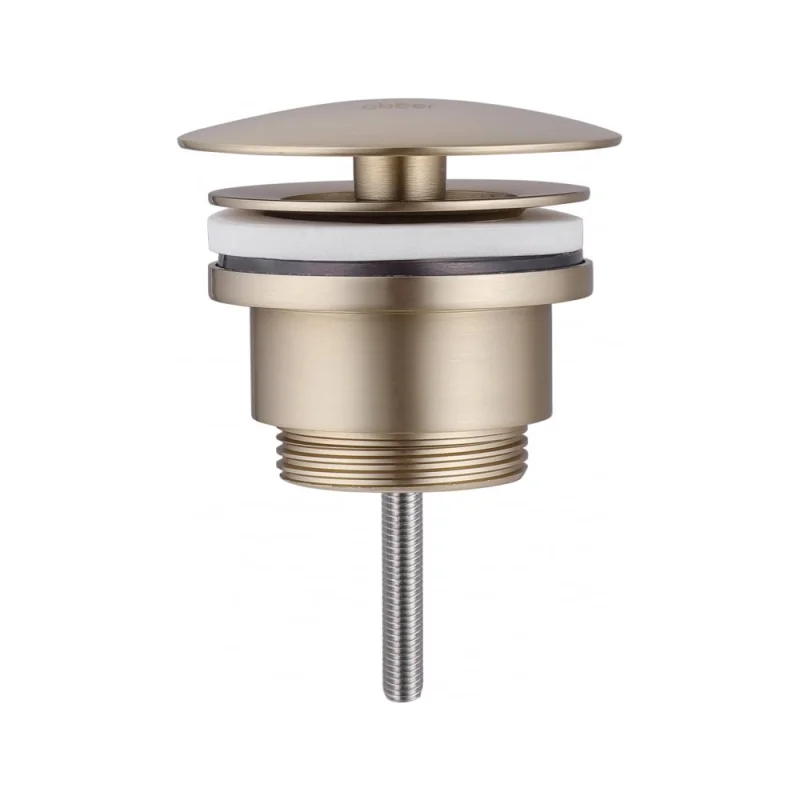 Донный клапан ABBER без перелива, фиксированный, золото матовое AF0012G