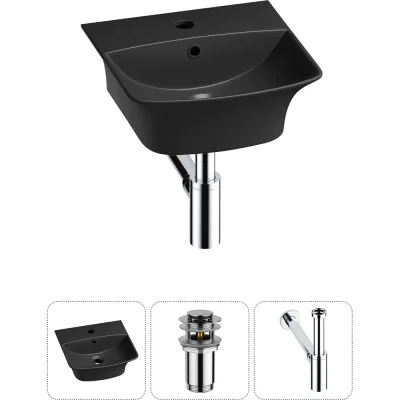 Комплект 3 в 1 Wellsee Bathroom Sink накладная/подвесная раковина 35x36 см, состоит 20216740R