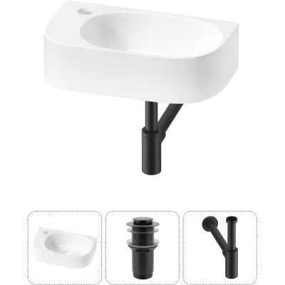Комплект 3 в 1 Wellsee Bathroom Sink накладная/подвесная раковина 40x22 см, состоит 20216334R