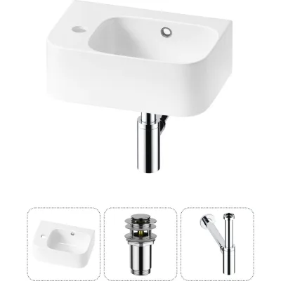 Комплект 3 в 1 Wellsee Bathroom Sink накладная/подвесная раковина 37x25 см, состоит 20216529R