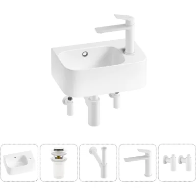 Комплект Wellsee 5 в 1 Lavinia Boho Bathroom Sink накладная/подвесная раковина 37x25 см 20216568R
