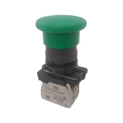 Выключатель Briswik КМЕ 5110м зеленый, IP40, УХЛ3, 10А, 1но+0нз aB-HB-0Ai-0311