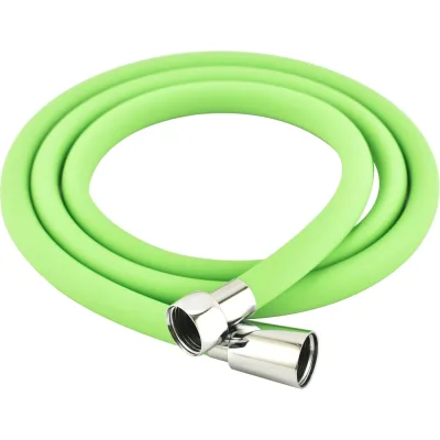 Шланг для душа Melodia della vita WONDER SILICONE ANTI-TWIST, 1/2х"1/2" конус, нержавеющая сталь, d15, L150 см, зеленый MKP34442BLgn 18895
