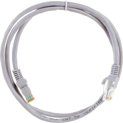 Патч-корд ExeGate UTP-RJ45-RJ45-5e-1M-GY UTP cat 5e 1м серый 138961