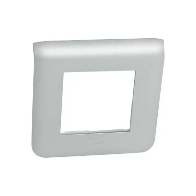 Рамка Legrand пластиковая Mosaic 2 модуля Алюминий 079302